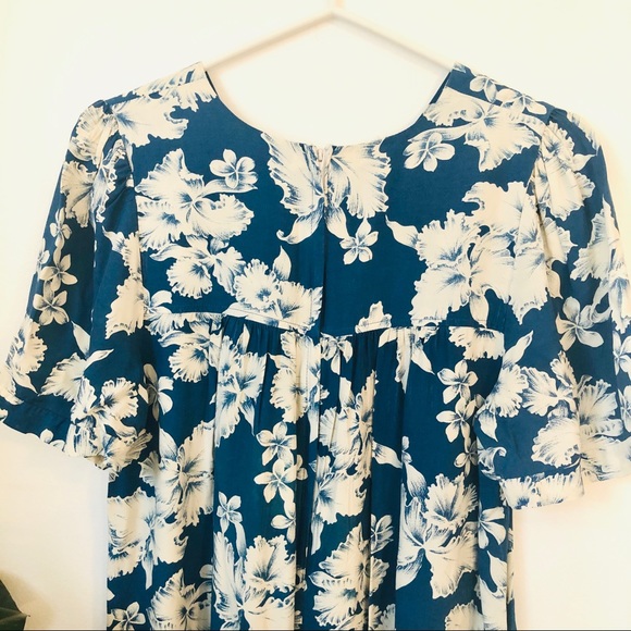 Vintage midi hibiscus Hawaiian tent dress s/m - Picture 13 of 14